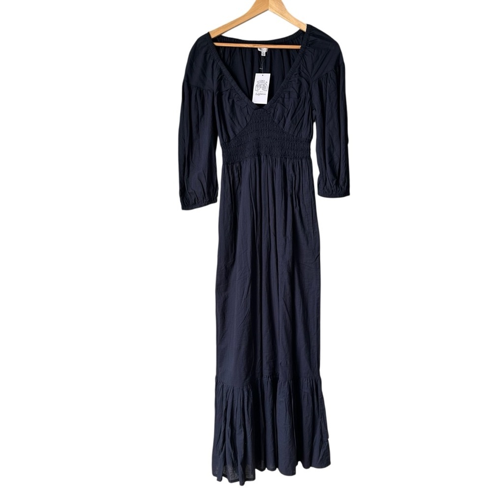 Patrons of Peace Navy Long Sleeve Maxi Dress